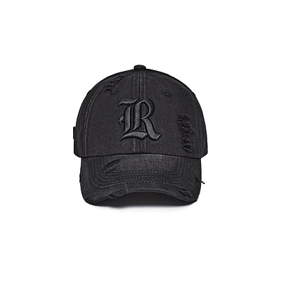 Ragged Cap Gothic “R” (Black)