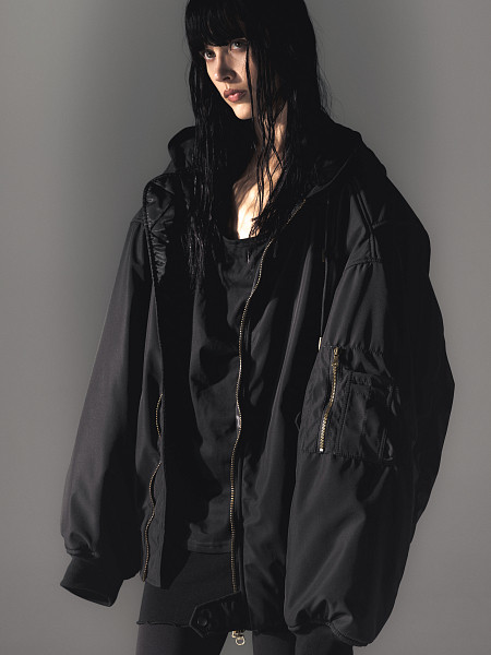 Бомбер OUT OF REACH OS Hooded OOR (Black ll)