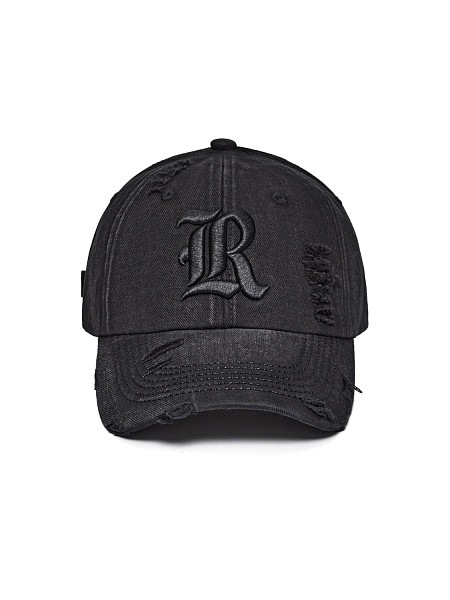 Ragged Cap Gothic “R” (Black)